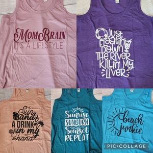 Lot of 5 Racerback Tank